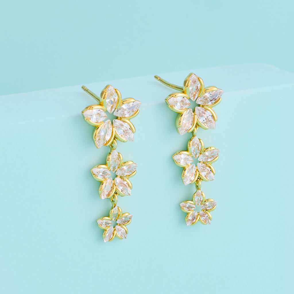 White Gold - Plated Casual Wear Trendy Zircon Earring - 460140 : 460140