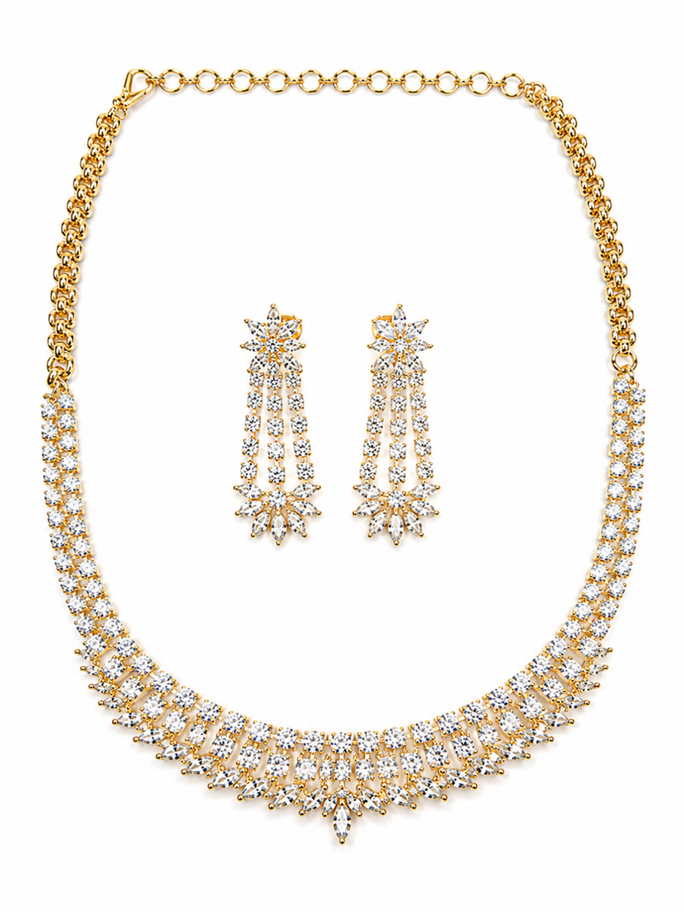 Anvesha Zircon Necklace Set : YI24A1024N