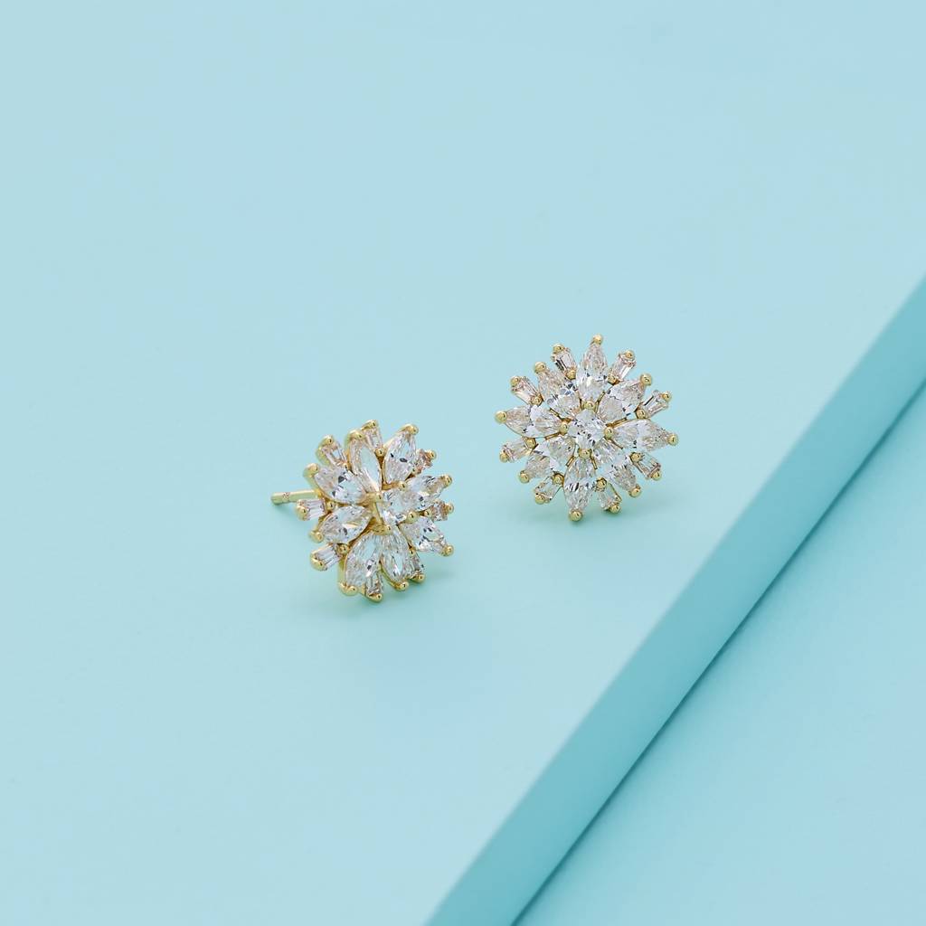 White Gold - Plated Casual Wear Trendy Zircon Earring - 460366 : 460366
