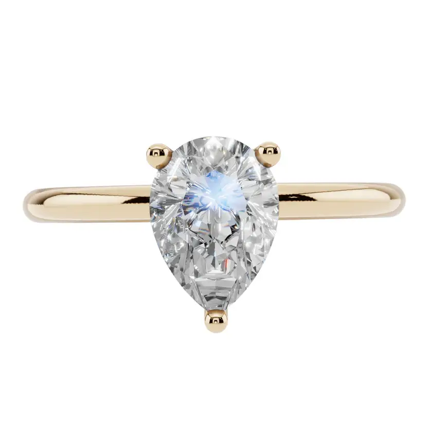 The Teardrop Solitaire Ring : LR05-G-10