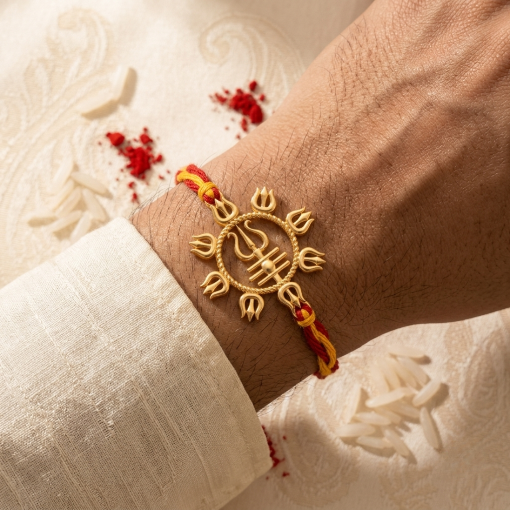 Shambhu 925 Sterling Silver Rakhi For Brother : RB-0012
