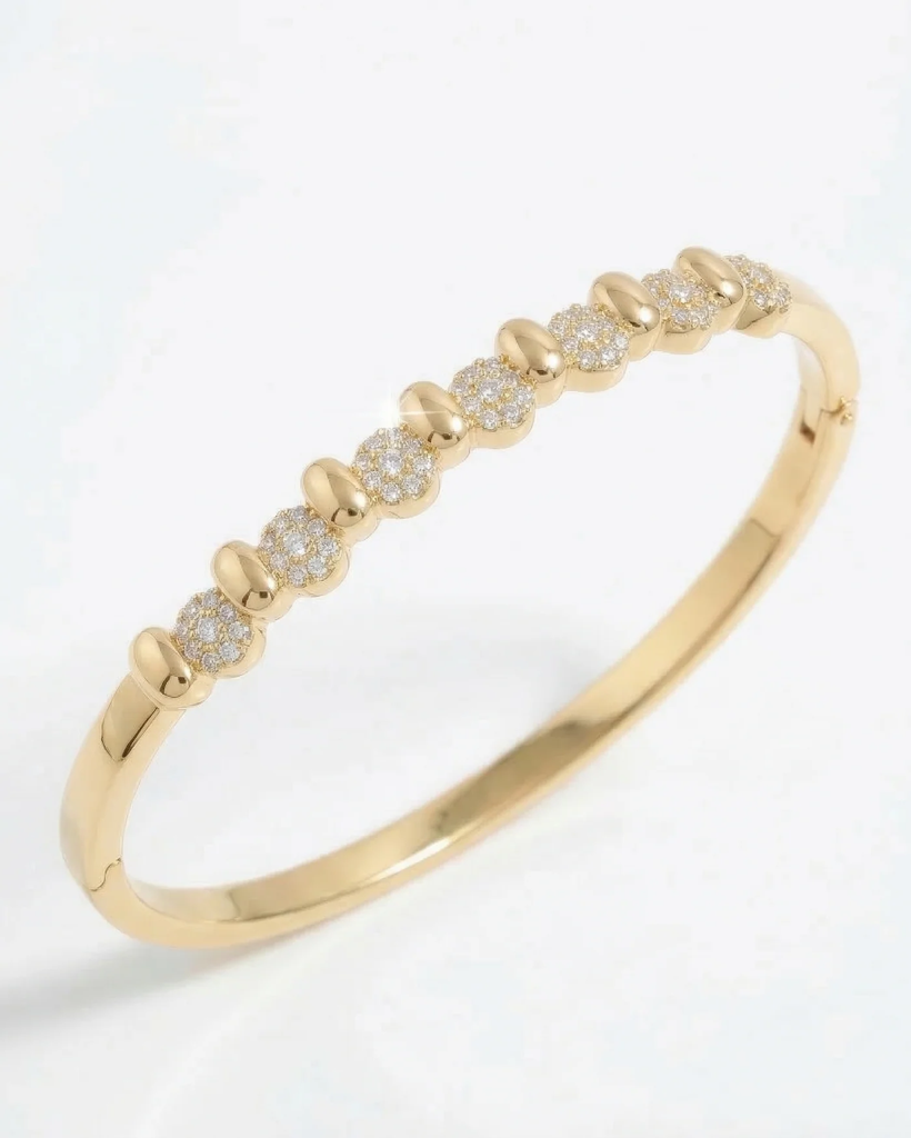 Pave Beaded Bangle : TBG29