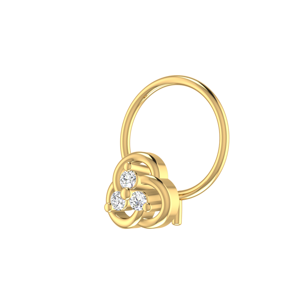 Avsar 9K Bis Hallmarked | Nosepin For Women/Girls |  Avno313 : AVNO313YC