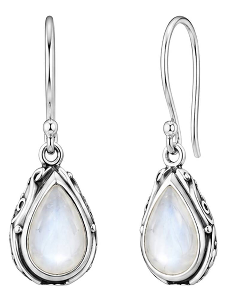 Blue Silver Plated Fancy Drop Earrings For Women Resin Stone Studded Festive & Casual Wear Jewellery Gift For Her : PX9E3234W