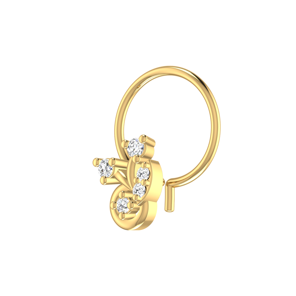 Avsar 9K Bis Hallmarked | Nosepin For Women/Girls |  Avno305 : AVNO305YC