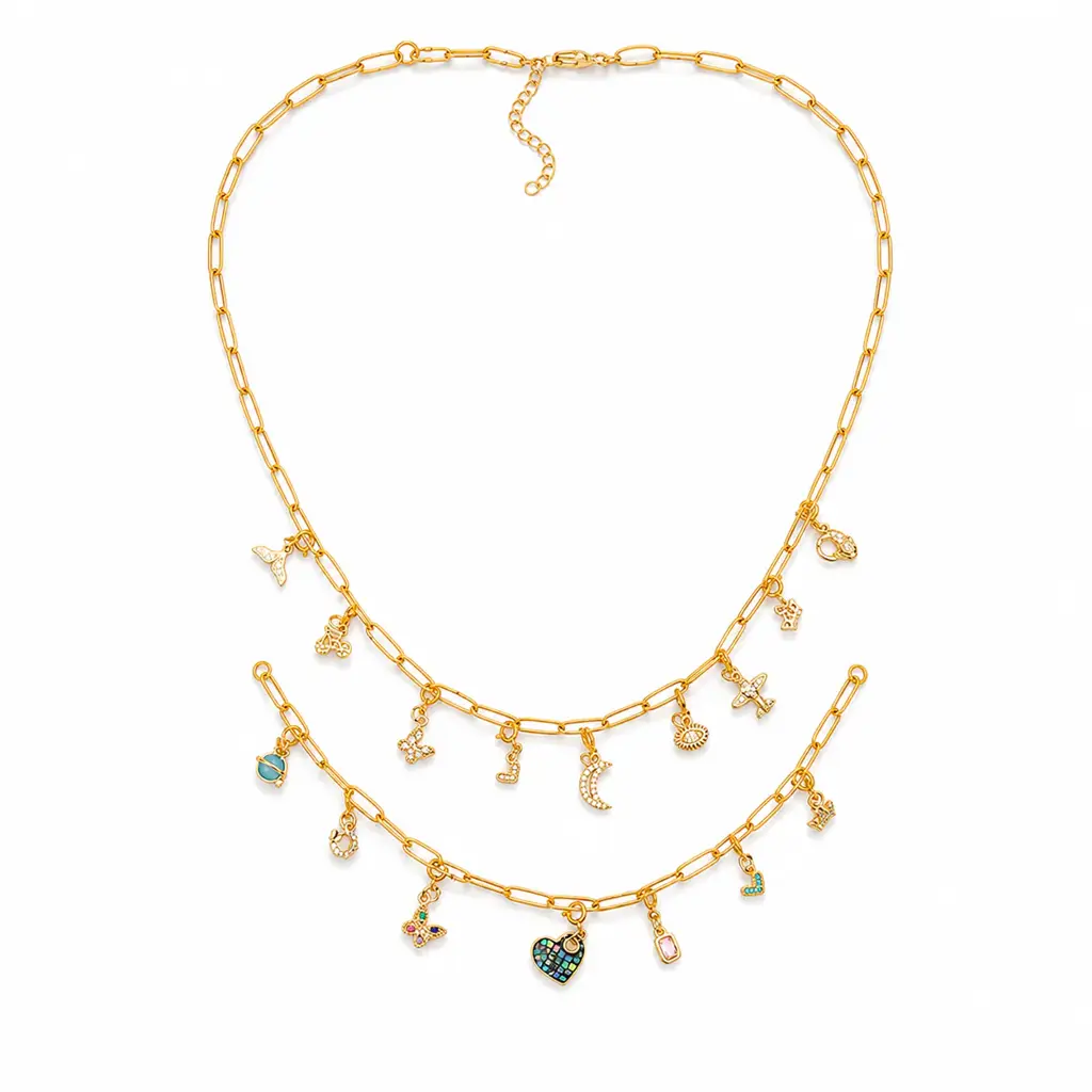 Personalised Charm Necklace : MN1S0972-G