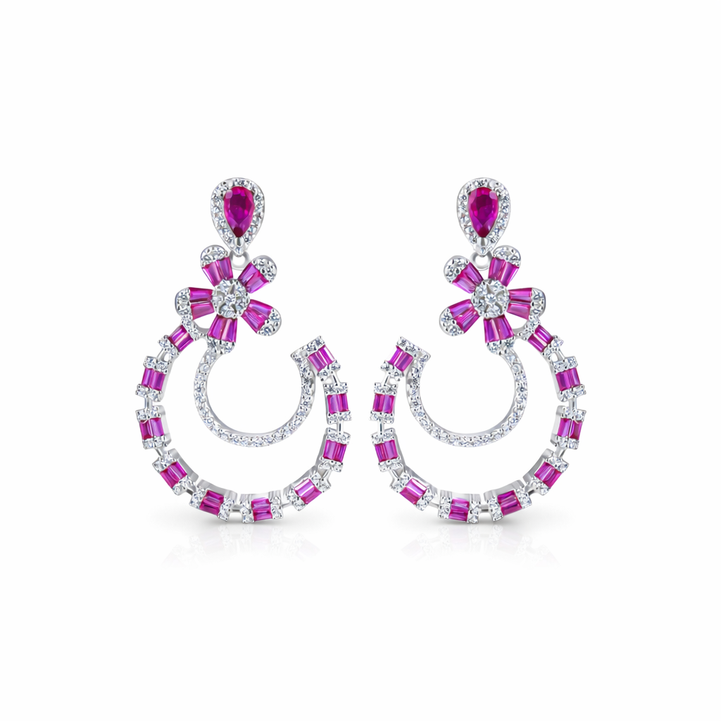 Gulabi Glam Hoops : TREBJX0020Silver