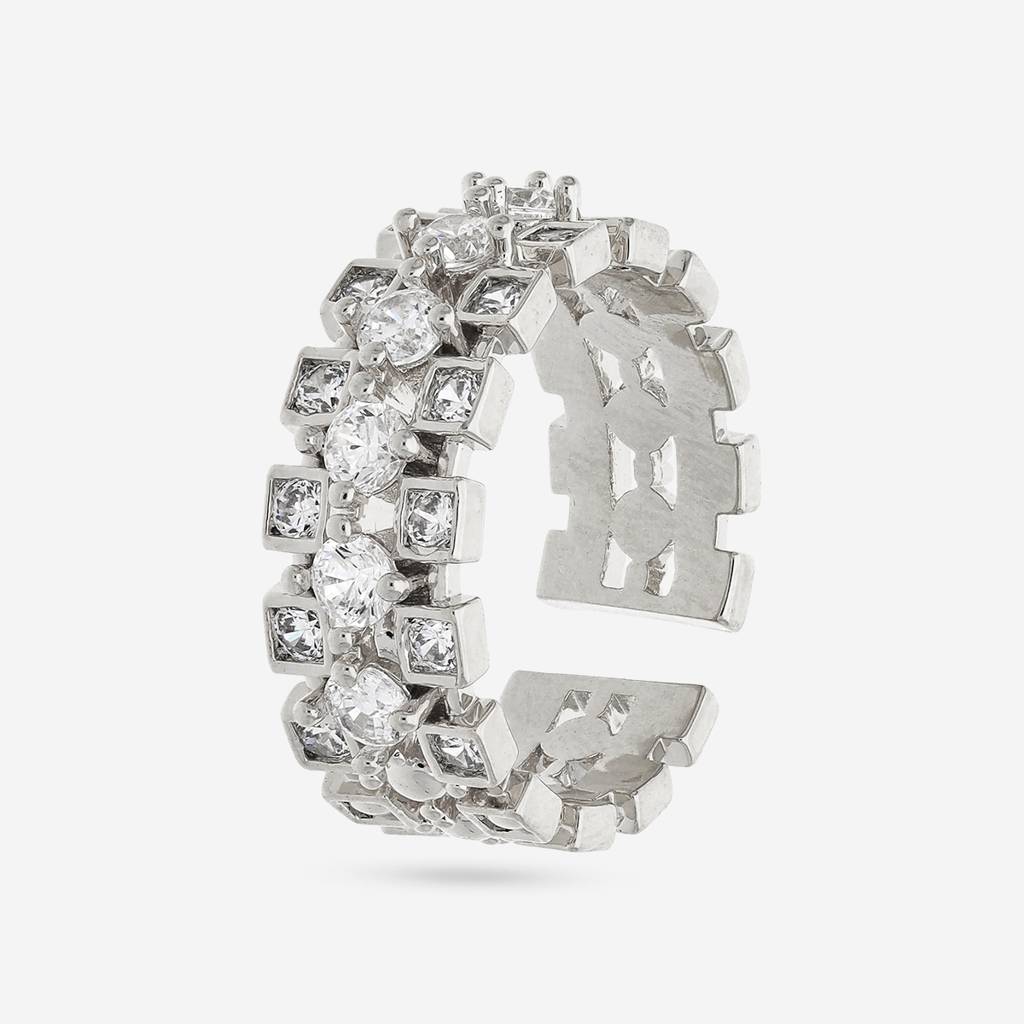 Plated Casual Wear Trendy Zircon Finger Ring - 464132 : 464133