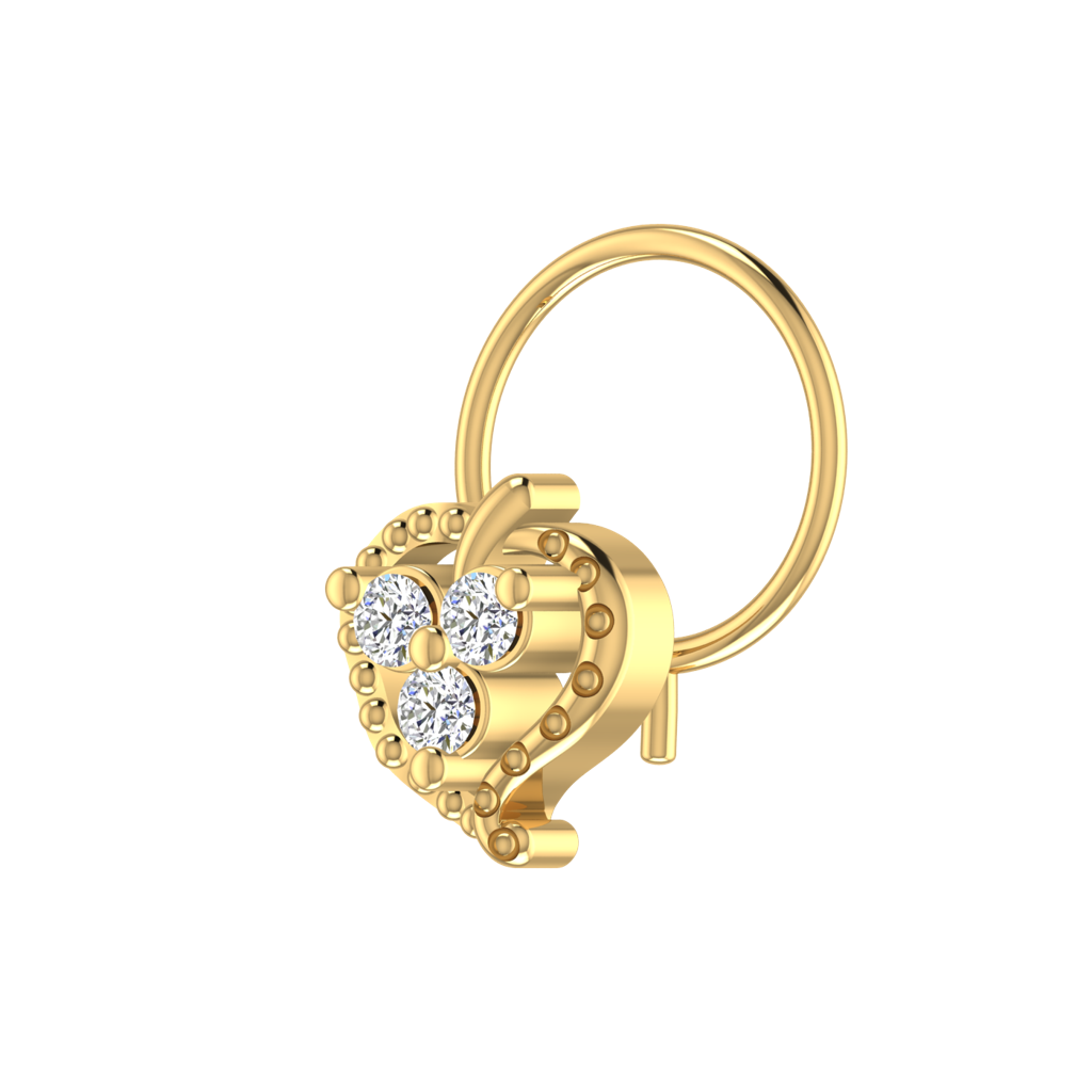 Avsar 9K Bis Hallmarked | Nosepin For Women/Girls |  Avno262 : AVNO262YC
