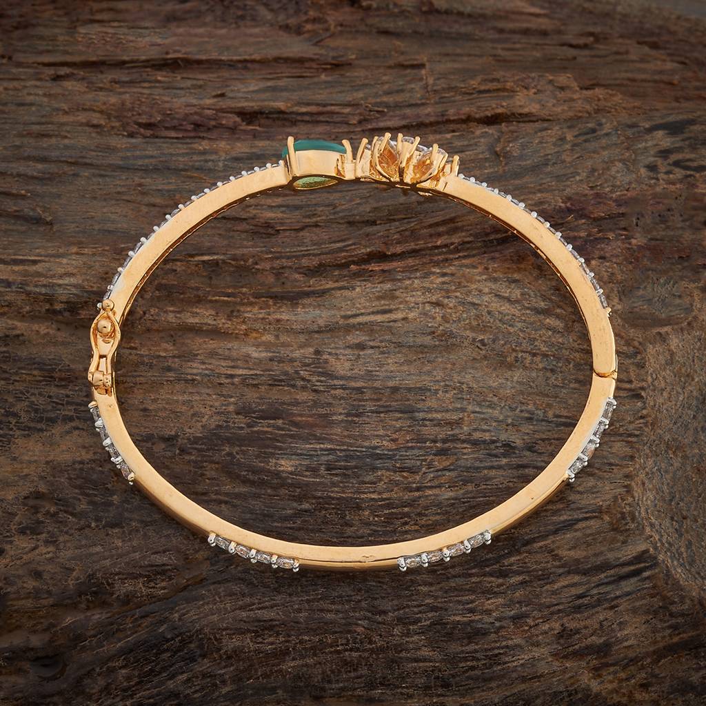 Rhodium-Gold - Plated Party Wear Zircon Kada - 435087 : 435091