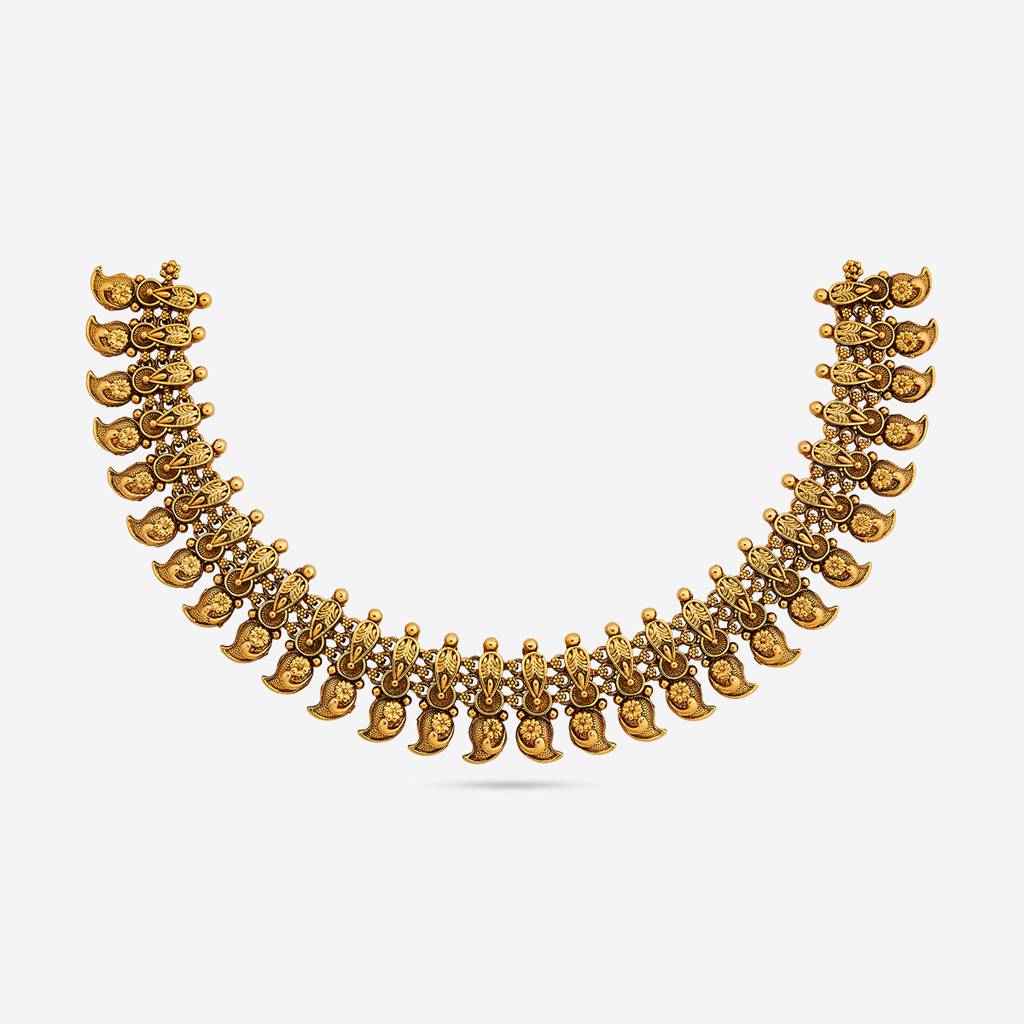 Gold - Plated Bridesmaid Antique Necklace - 457013 : 457013