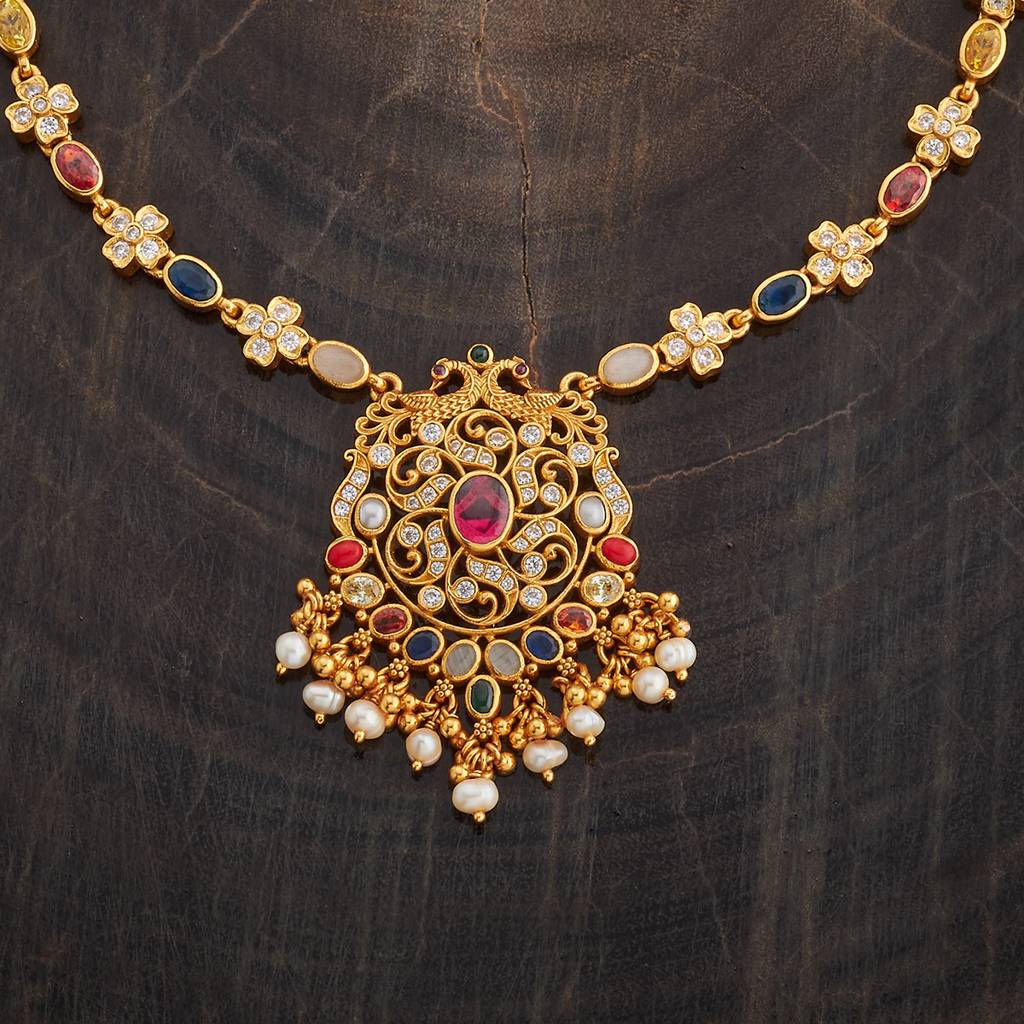 Gold - Plated Bridesmaid Temple Necklace - 429725 : 429726