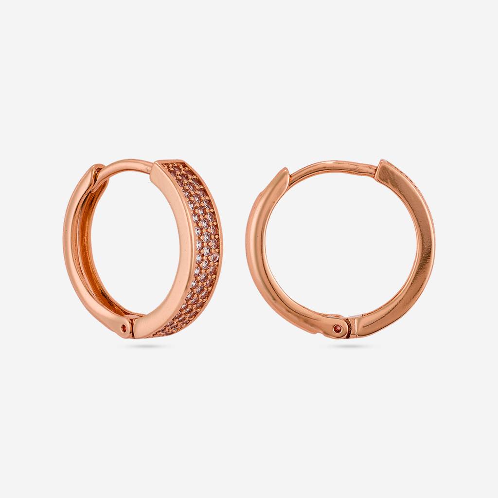 White - Plated Casual Wear Trendy Zircon Earring - 466923 : 466925