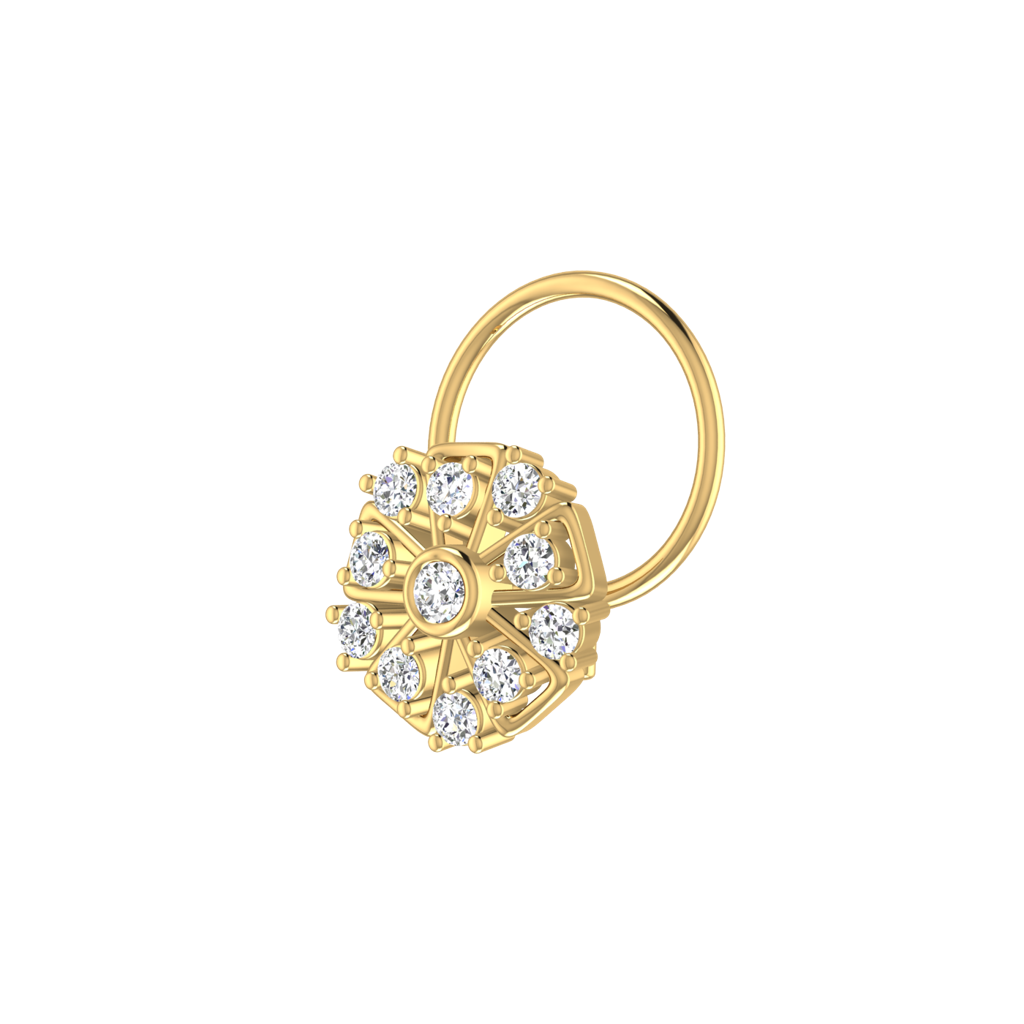 Avsar 9K Bis Hallmarked | Nosepin For Women/Girls |  Avno148 : AVNO148YC