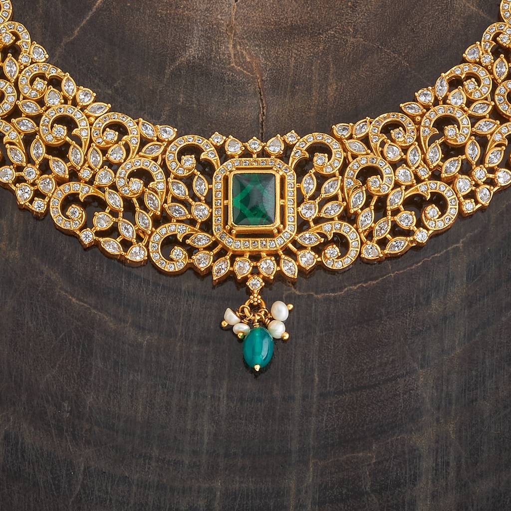 Green Gold - Plated Bridesmaid Temple Necklace - 431363 : 431363