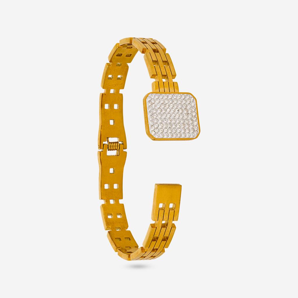 White Gold - Plated Casual Wear Trendy Kada - 458936 : 458936