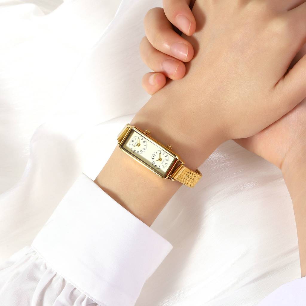 Dual Time Zone Watch For Long Distance Couples : WT-S-0038-G-G