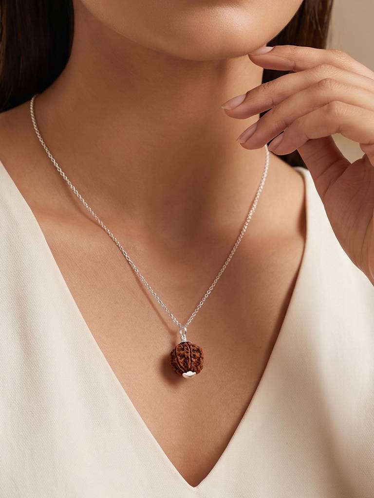 8 Mukhi Silver Rudraksha Pendant : CLGL137