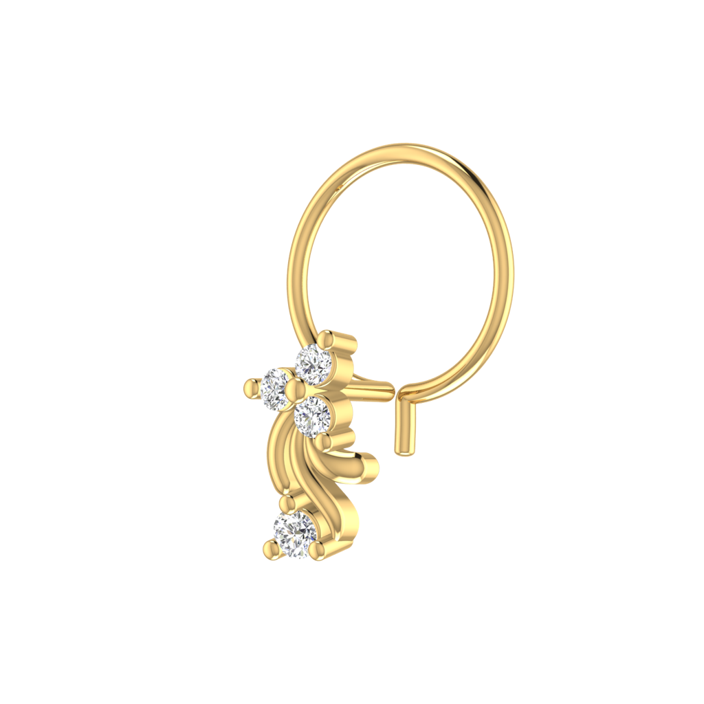 Avsar 9K Bis Hallmarked | Nosepin For Women/Girls |  Avno238 : AVNO238YC