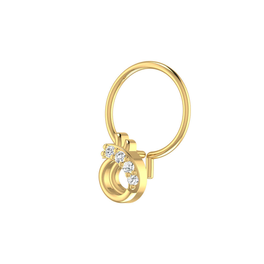 Avsar 9K Bis Hallmarked | Nosepin For Women/Girls |  Avno321 : AVNO321YC