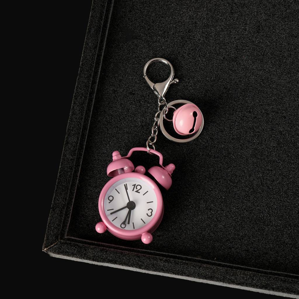 Mini Alarm Clock Bag Charm : C-BG-0097-PK