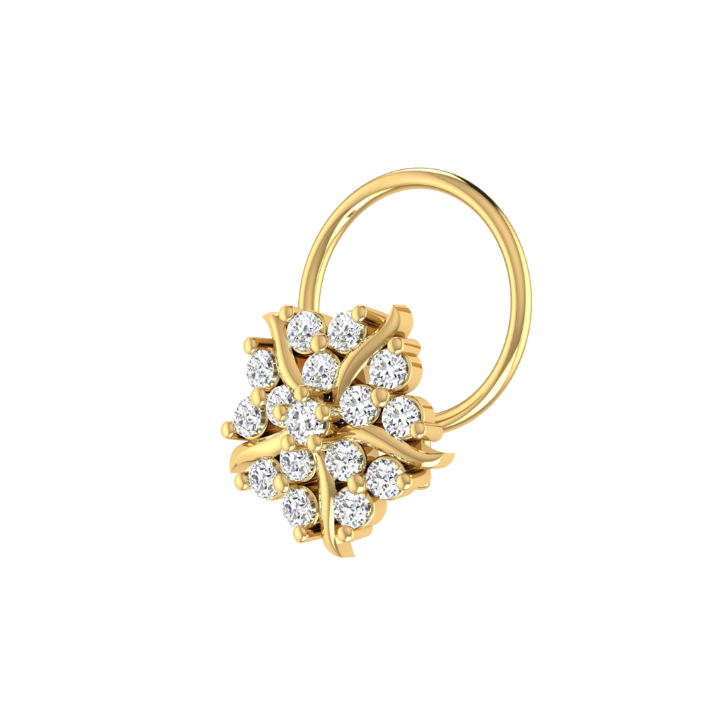 Avsar 9K Bis Hallmarked | Nosepin For Women/Girls |  Avno101 : AVNO101YC