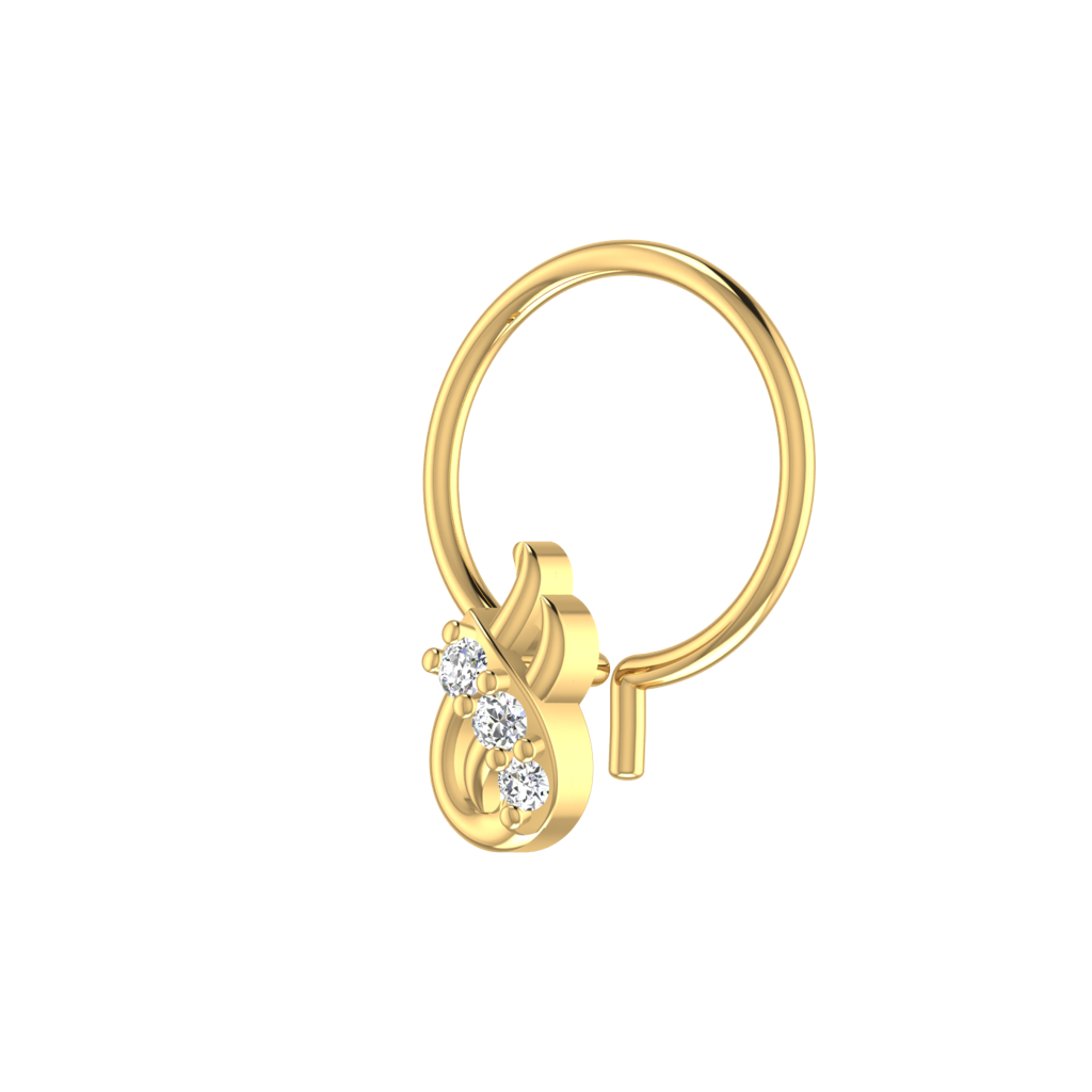 Avsar 9K Bis Hallmarked | Nosepin For Women/Girls |  Avno314 : AVNO314YC