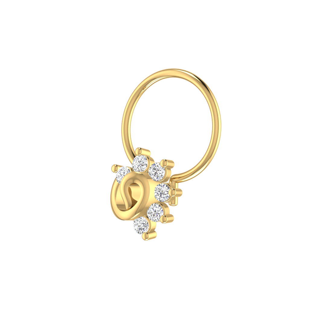Avsar 9K Bis Hallmarked | Nosepin For Women/Girls |  Avno223 : AVNO223YC
