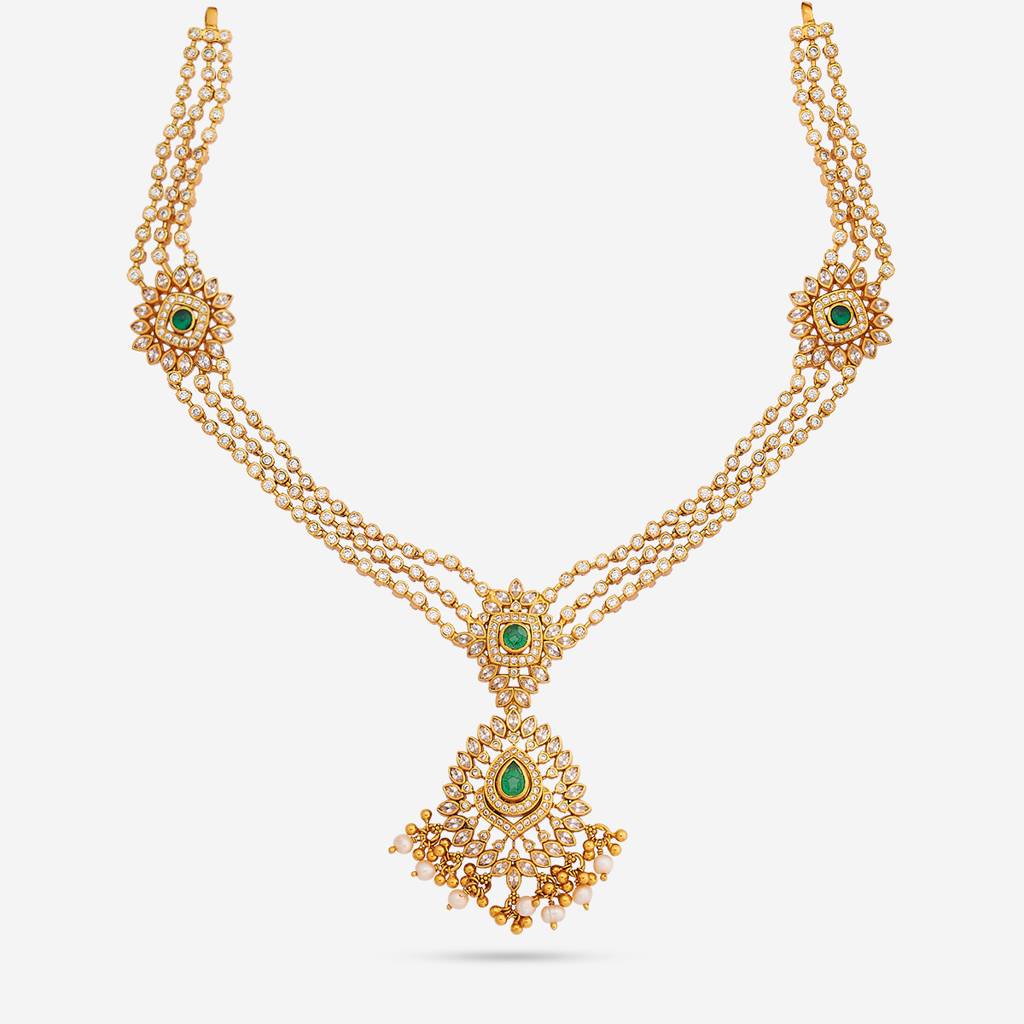 Green Gold - Plated Bridesmaid Temple Necklace - 444721 : 444721
