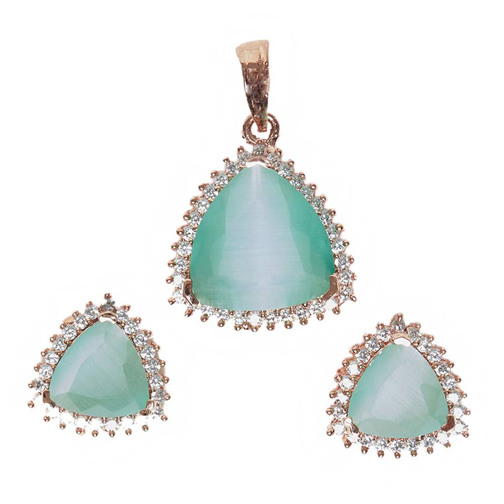 Sparkling Elegance Rose Gold Pendant Set : 8905124443448