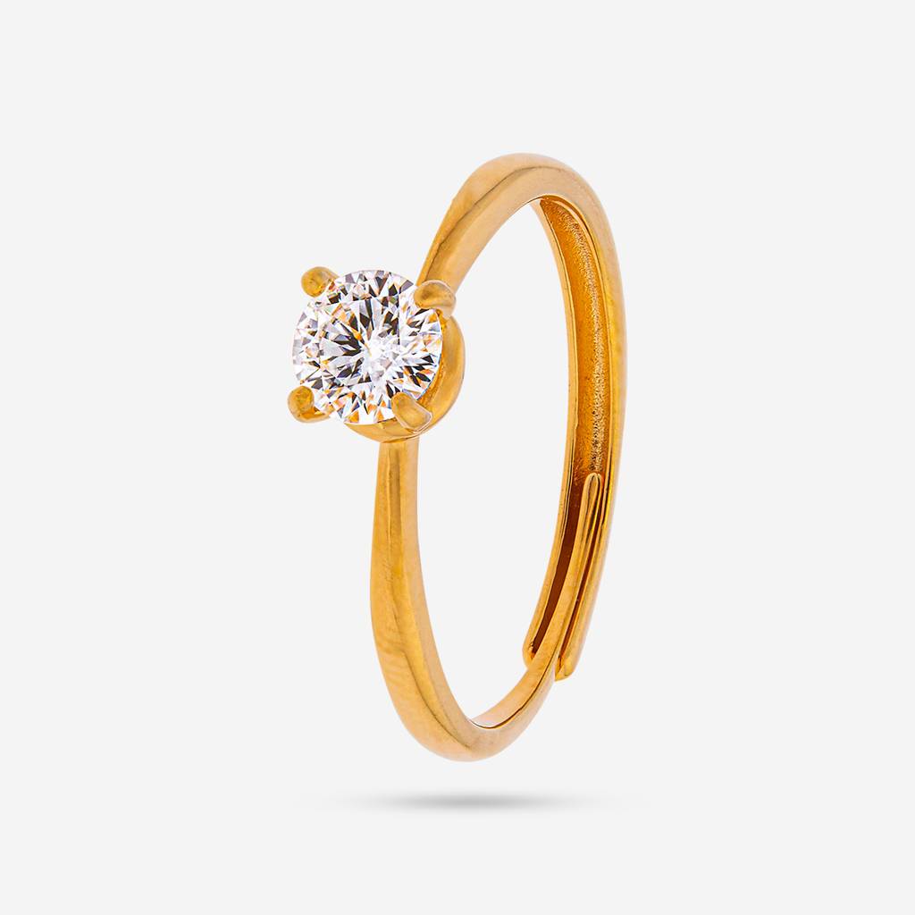 White Gold - Plated Office Wear Silver Finger Ring - 448449 : 448449