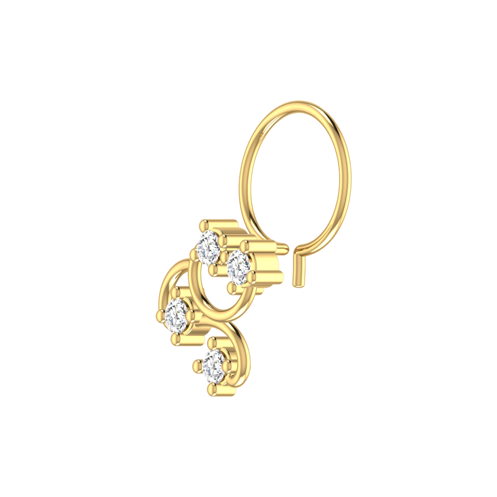 Avsar 9K Bis Hallmarked | Nosepin For Women/Girls |  Avno054 : AVNO054YC