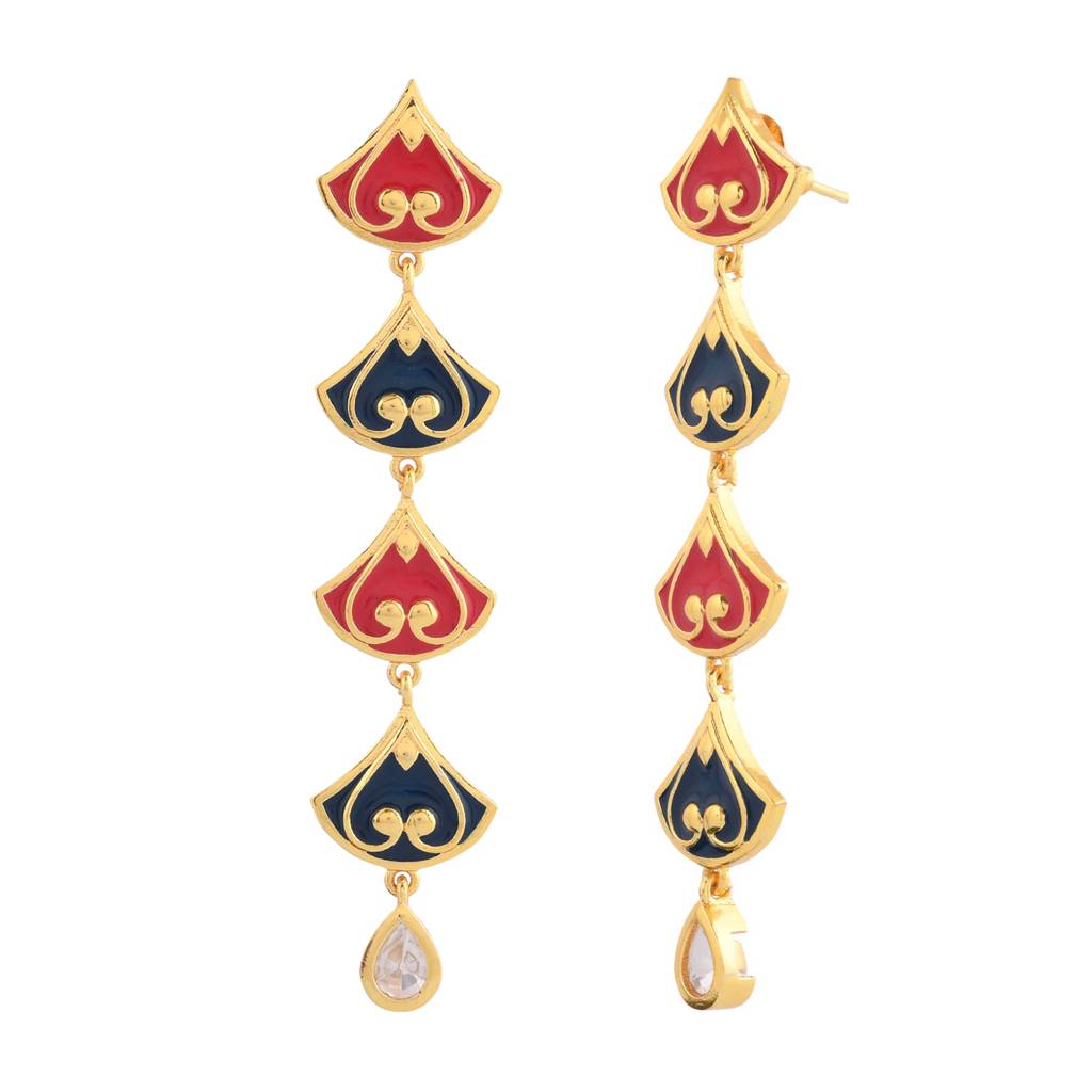 Pashmina Adah Long Drop Earrings : 8905124540451