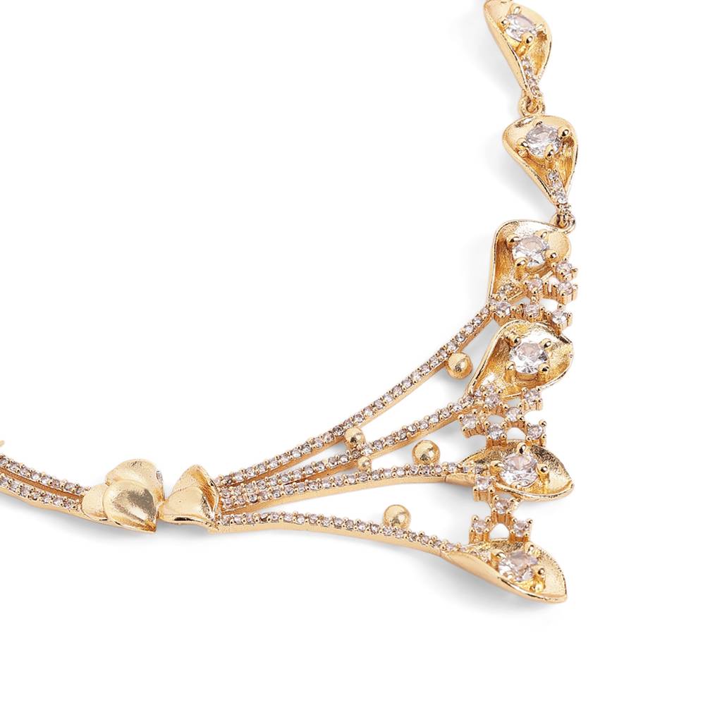 Cz Necklace Set Minimal Pendant Style Jewellery  For Women : AD-950-IGWE-NKER
