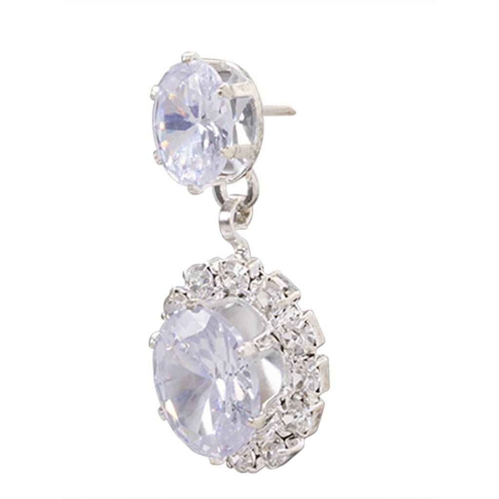 Silver Plated Elegant Pendant Style Necklace Earrings Set For Women : PX9N256W