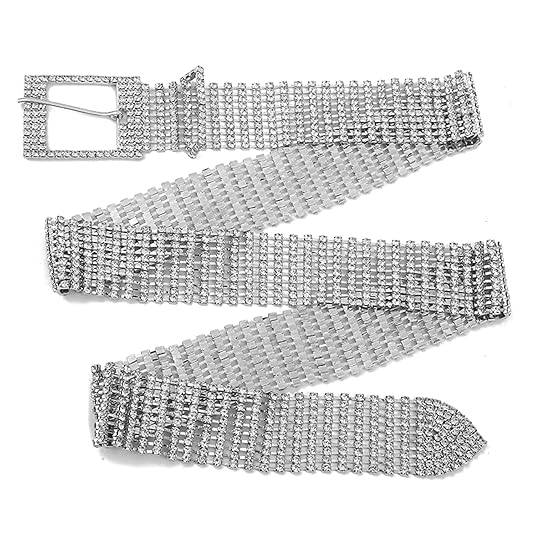 Silver Tone Dress Waist Belt Kamar Bandh Belly Belt Western & Stylish Wear For Women Girl : PX8BCH040S