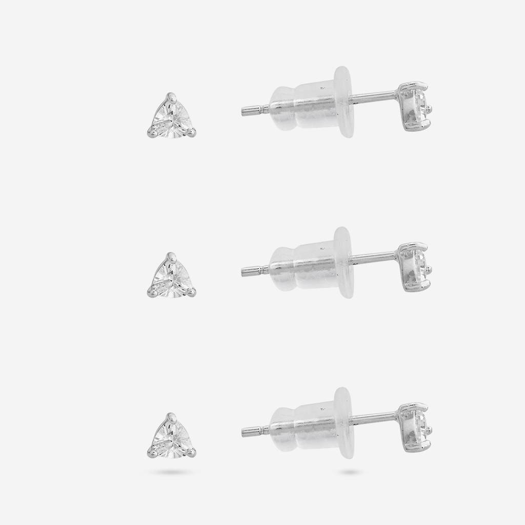 Office Wear Silver Earring - 465625 : 465626