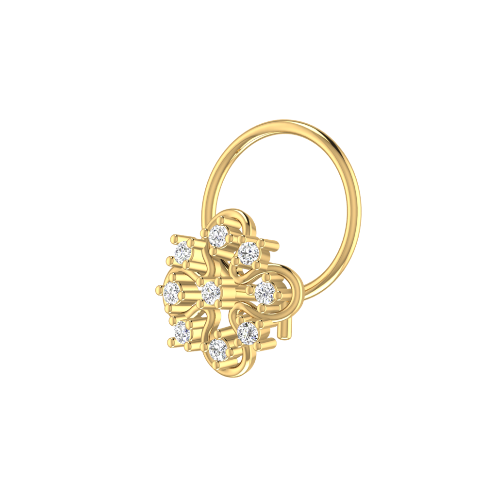 Avsar 9K Bis Hallmarked | Nosepin For Women/Girls |  Avno173 : AVNO173YC