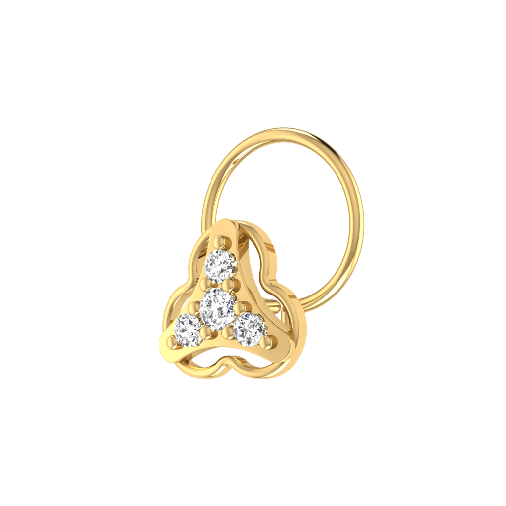 Avsar 9K Bis Hallmarked | Nosepin For Women/Girls |  Avno084 : AVNO084YC