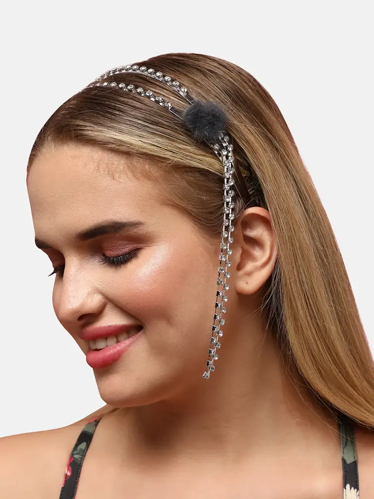 Christian-Silver-Plated Hairband : SOHIBD9478