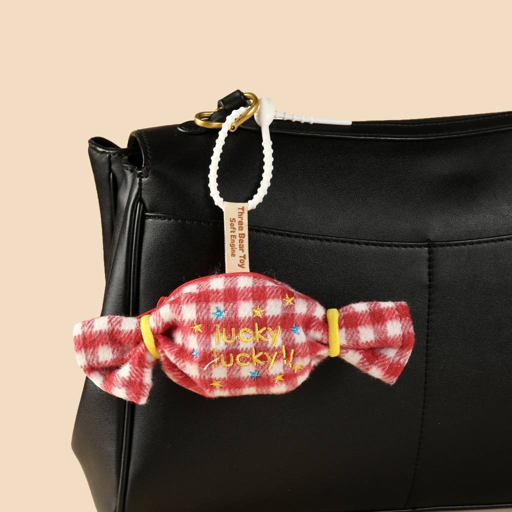 Sweet Mini Candy Bag Charm : C-BG-0090-RD-WH