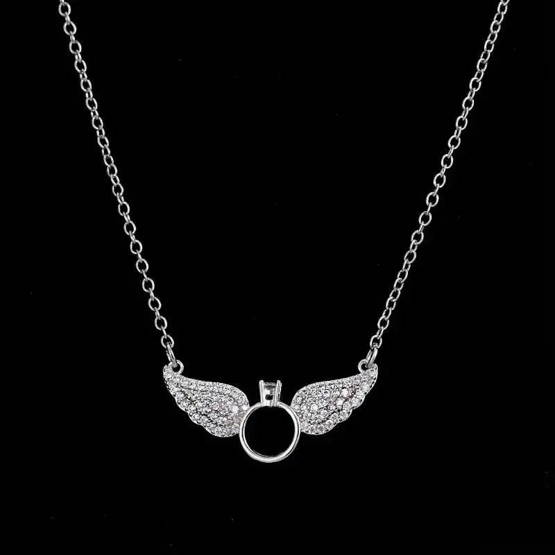 Angel Wings Necklace - Silver : NS10900