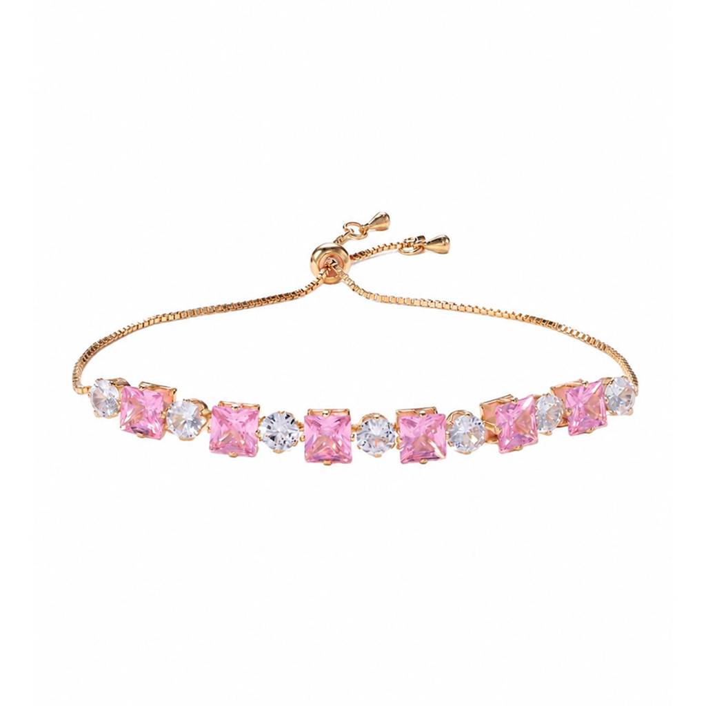 Gold Plated Trendy Bracelet For Women | Crystals Studded | Festive & Casual Wear Jewellery | Gift For Her : PX9B296PKW