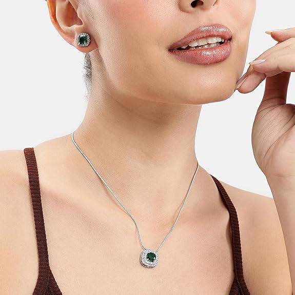 Opulent Ad Pendant Set– Trendy Party Wear : AD-857-IRGNPDER