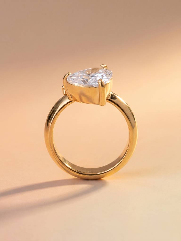 Bold Heart Spark Ring For Women - Waterproof & Anti-Tarnish : RG0379-6