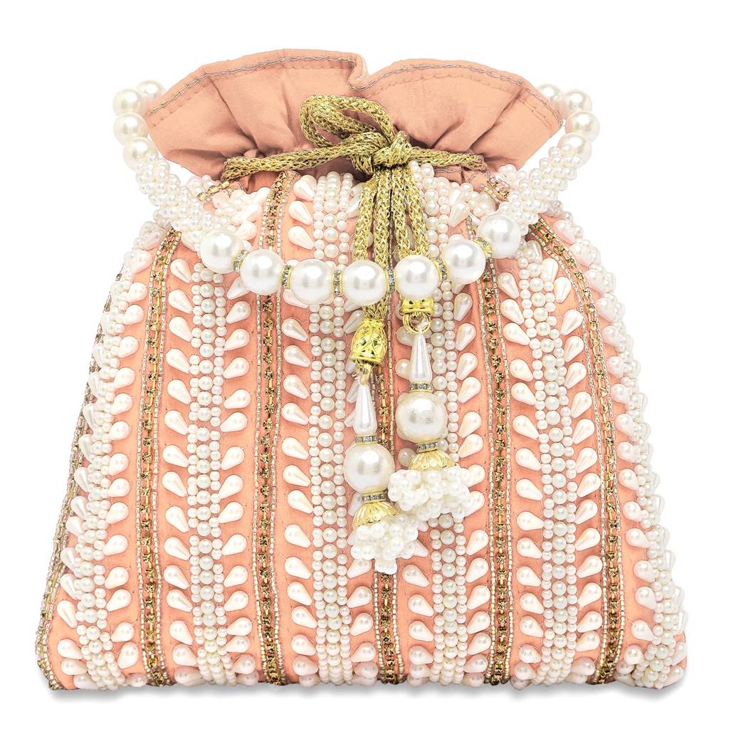 Potli Bags - For Women Girls Evening Bag Clutch Ethnic Bride Purse With Drawstring : P82PCH