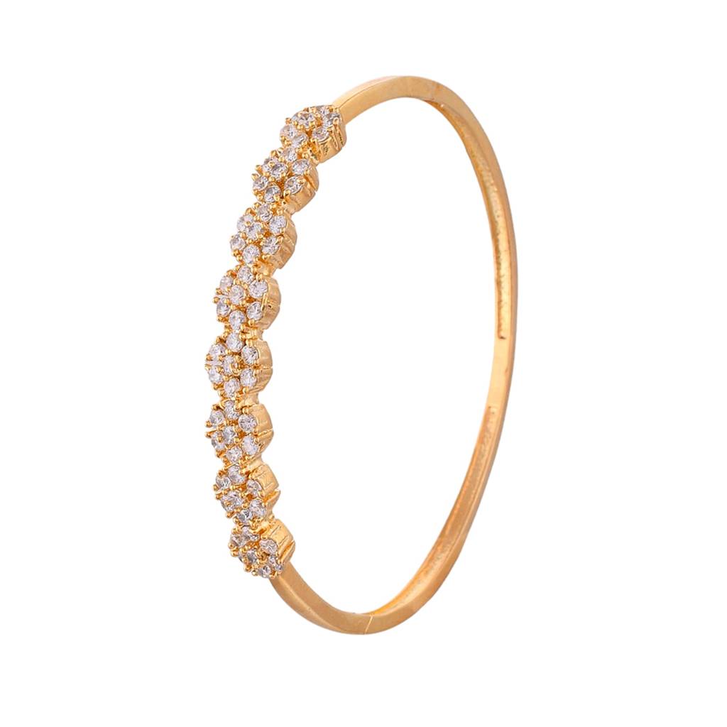 Sparkling Elegance Round Cut Cz Cuff Bracelet : 8905124529449