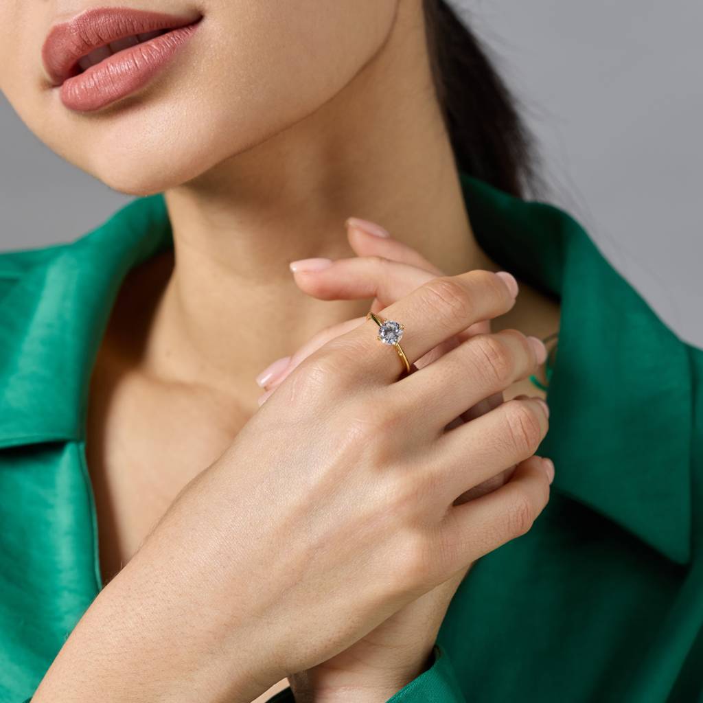 White - Plated Office Wear Silver Finger Ring - 453144 : 453144