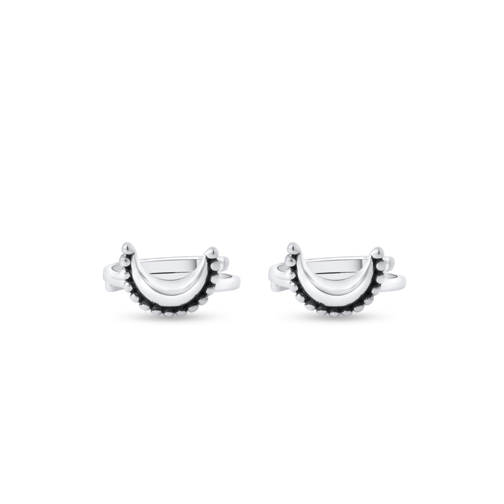 Crescent Moon 925 Sterling Silver Toe Rings : NTOWW01400014