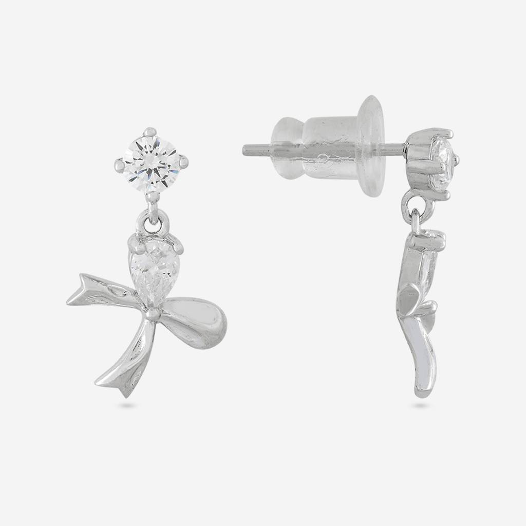 Office Wear Silver Earring - 465553 : 465554